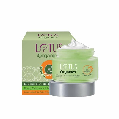 Lotus Organics+ Divine Nutritive Crème Spf 20, 50 g Irish moss restores radiance