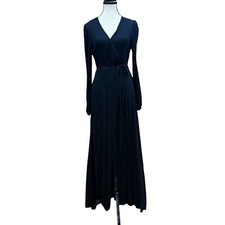 ASOS Wrap Around A Line Maxi Black Dress 