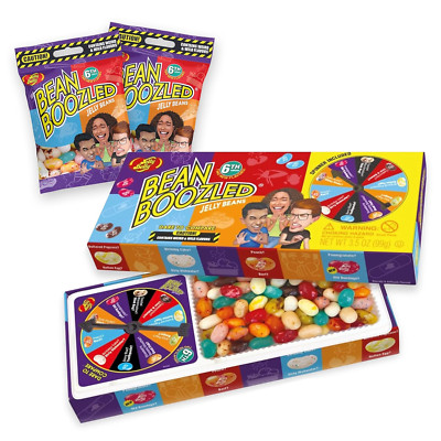 Jelly Belly Bean Boozled 6. Gen Glücksrad  für Partys & Nachfüllset 100g + 2x54g