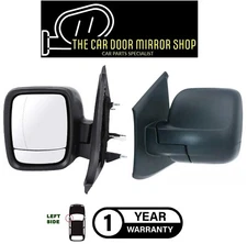 Fit Vauxhall Vivaro 2014-2019 Left Side Complete Electric Wing Mirror Unit Black