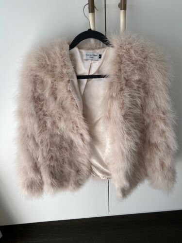 birds of feather blush M jacket Real Feathers /Satin Inside Brand New NT Rrp$500 - Picture 1 of 8