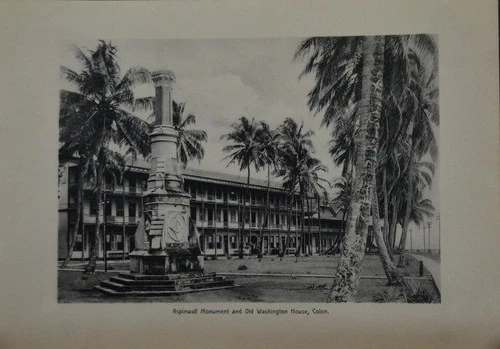 Antique Panama Canal Construction Old Washington House Art Print Photo 1914