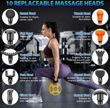 Toloco EM26 Black Portable Deep Tissue Handheld Percussion Massage Gun