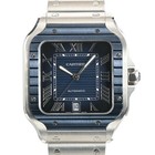 CARTIER Santos De Cartier Lm WSSA0048 Navy Men's Used Watch #111026