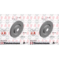 2X Zimmermann Sport Bremsscheiben 305Mm Gelocht Vorne Passend FüR Alfa Mito