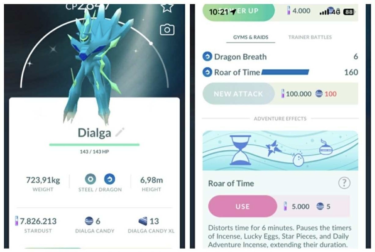 Pokémon Go Shiny Dialga Origin with Roar of Time | Trade 20K or 1