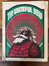 Grateful Dead Santa Moby Grape  Avalon Ballroom Poster Dec 23 1966 8 1/2 x 11"