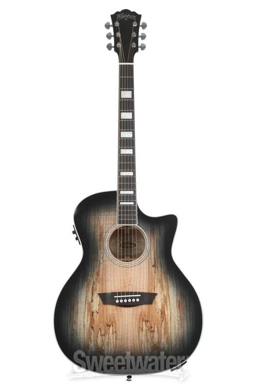 Washburn Deep Forest Spalted Maple Acoustic-electric Guitar - Black Fade, - Image 2 of 4