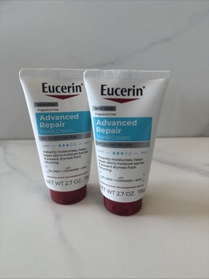 2-PK Eucerin Advanced Repair Hand Cream For Very Dry Skin 2.7oz. Fragrance Free