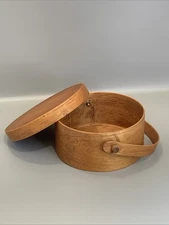 Vtg Shaker style wooden pantry box 7.25” Beautiful! Old Drum Shop/Cooley Drum