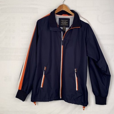 Arizona Jean Company Windbreaker Men's Large Blue Orange and White