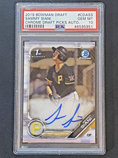SAMMY SIANI 2019 Bowman Chrome Draft 1st SP AUTO #CDA-SS PSA 10 Gem Mint Pirates