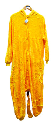 Pokemon PIKACHU Adult Yellow Costume One-Piece Jumpsuit Wowcosplay Medium  T2794