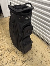 TaylorMade Cart Golf Bag Black Nylon Divider System Multiple Pockets