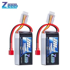 2pcs Zeee 3S 2200mAh Shorty Lipo Battery 11.1V 50C with T/XT60 Plug for RC Car