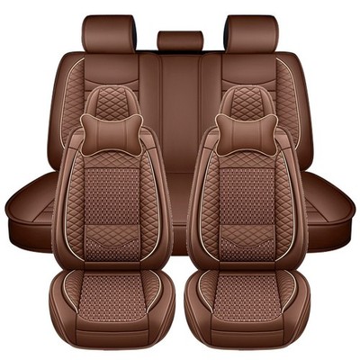 5 Car Seat Covers Full Set For Lexus Waterproof PU Leather Seat Cushion Covers