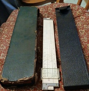 Keuffel & Esser 4081-3 Slide Rule w/ Leather Case K&E Decitrig Original Box