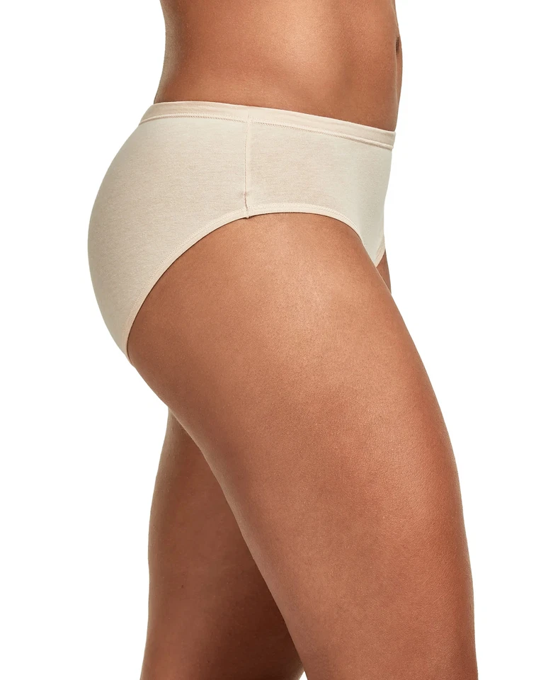 Paquete de 5 bragas elásticas suaves cómodas para mujer Hanes Ultimate Hipster ropa interior 4-10 Foto 4 de 4