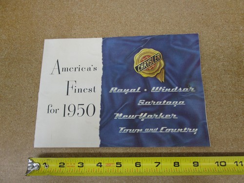 1950 Chrysler Windsor New Yorker Saratoga sales brochure 16 pg folder ORIGINAL
