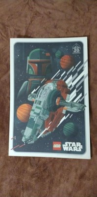 Lego Star Wars 20th Anniversary Promotional Boba Fett and slave 1 Poster