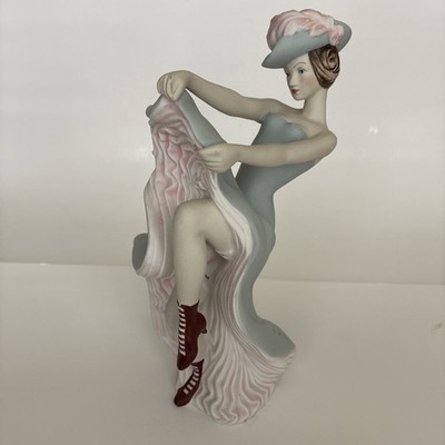 royal dux figurine vintage cancan dancer