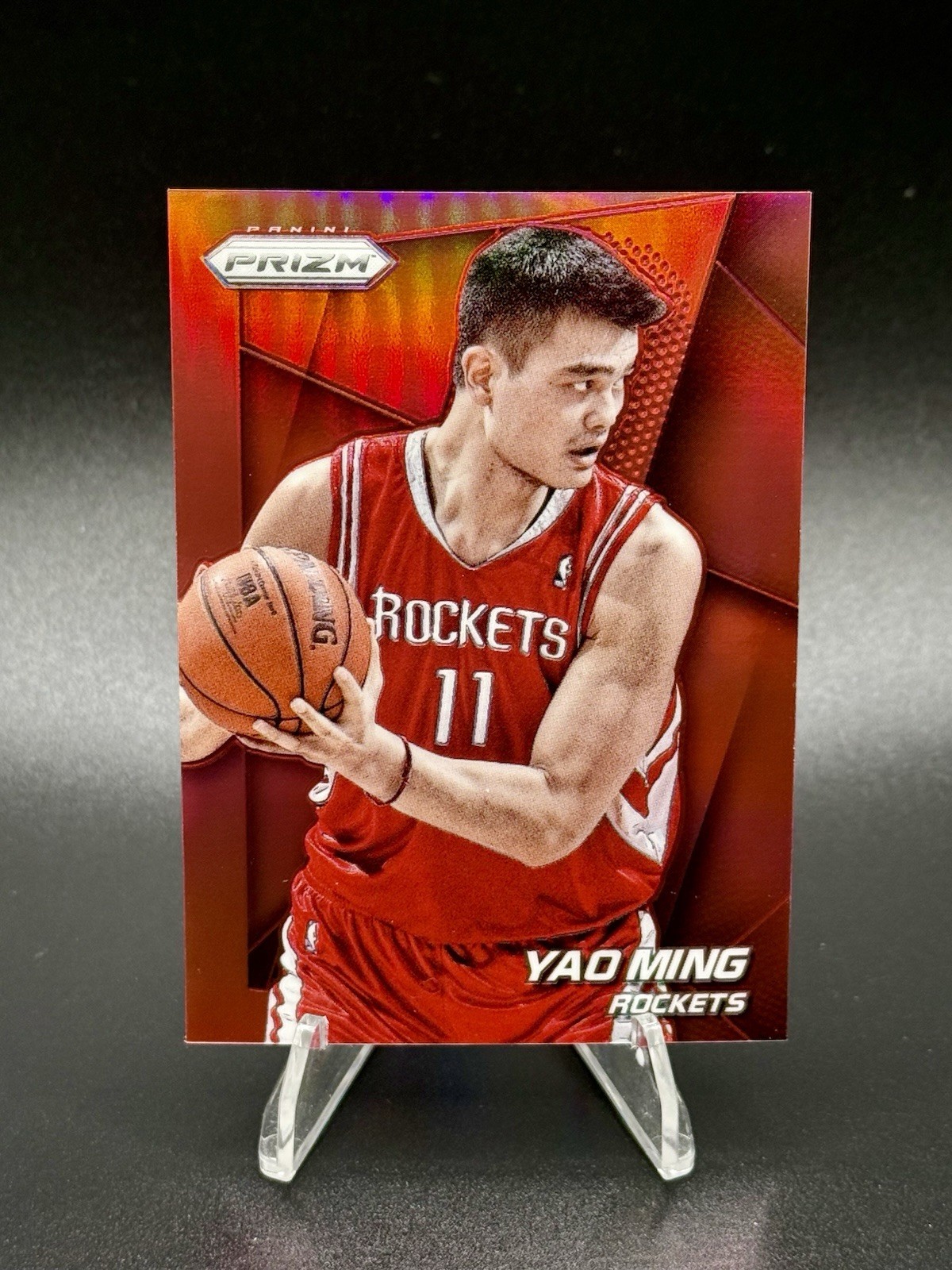 2014-15 Panini Prizm Yao Ming Red Prizm #29/49 #240 Rockets Color Match SP