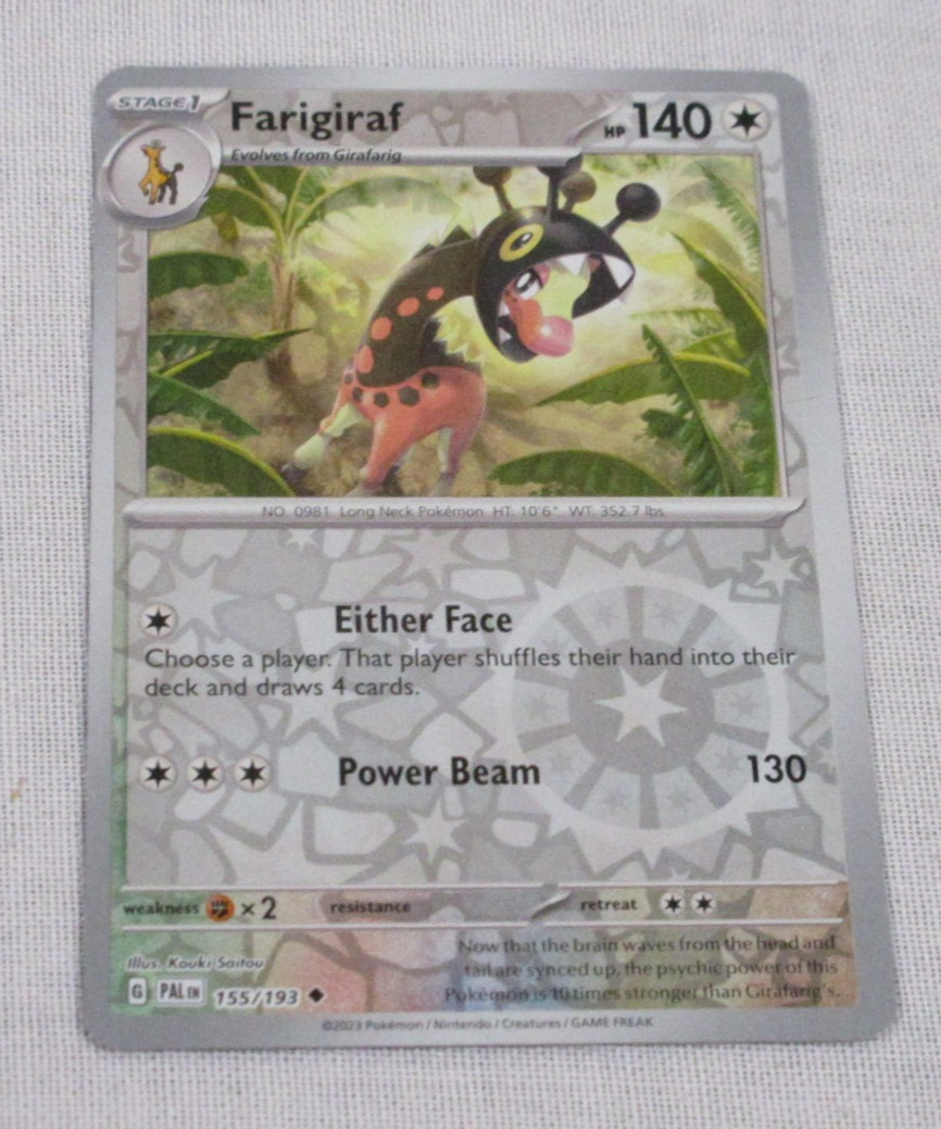 Farigiraf 155/193 Paldea Evolved Reverse Holo 2023 Pokemon Card