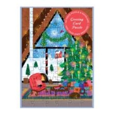 Joy Laforme Cozy Cabin Greeting Card Puzzle Galison Paperback Abr