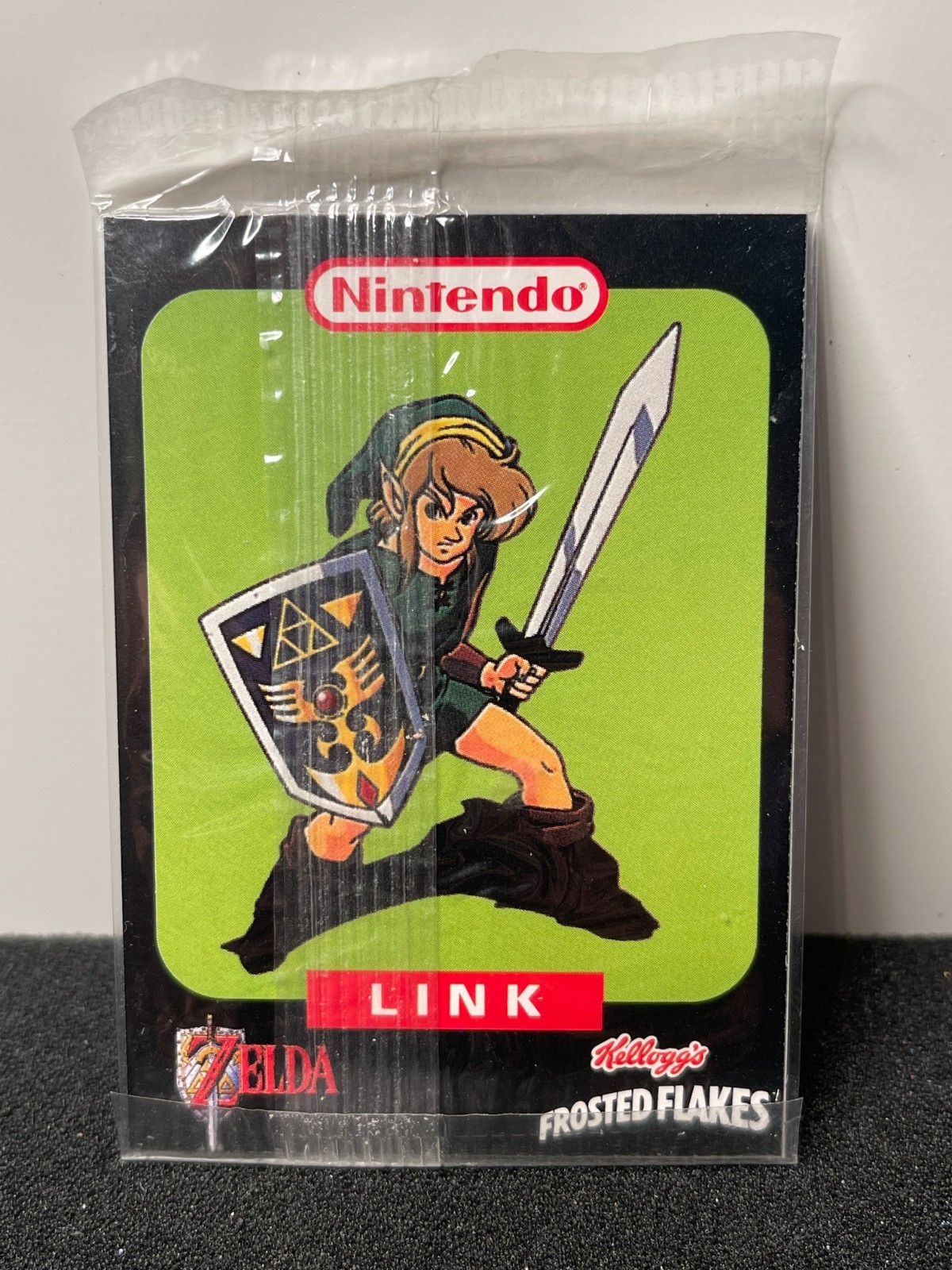 RARE 1993 Nintendo Kellogg's Frosted Flakes Zelda Link and Kirby 2 sealed cards