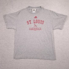 St. Louis Cardinals Shirt Mens Medium Gray MLB Baseball Adidas Graphic Tee