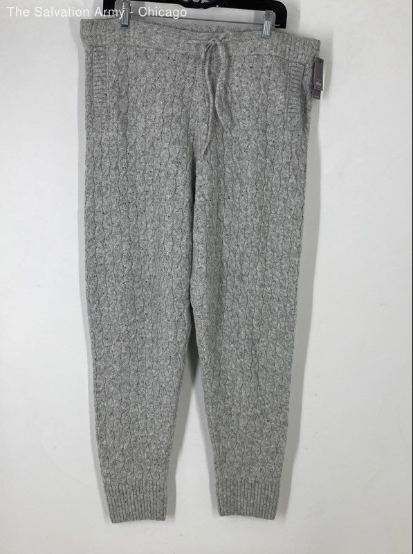 Auden Womens Gray Elastic Waist Casual Lounge Pajama Pants Size Large