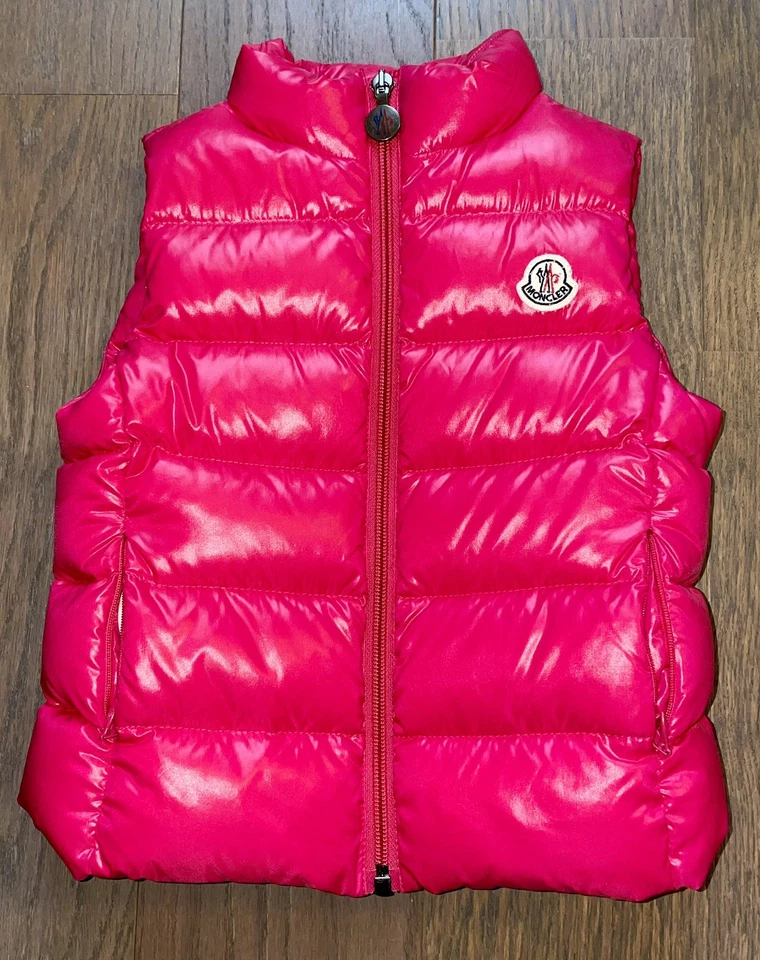 Moncler Junior Down Vest. Size 3y, Pink - Image 2 of 4