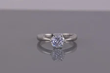 Epiphany Sterling Silver Cubic Zirconia Pinched Solid Band Ring 925 Sz: 10