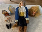 Disney Beauty And The Beast Barbie Ken Doll 12" Prince Adam Figure Vintage 1990s