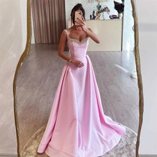 Elegant Pink Sweetheart Satin Ball Dress with Folded A-line Crystal Evening Gown