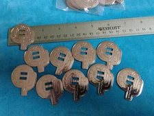 NOS 10 Western Nickel Plated Slotted Conchos Sun And Cactus 1 1/2 Inch