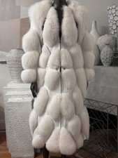 NWOT 4-Pieces-in-1 Fox Fur Leather Coat Sz Md