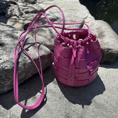 3.1 Philip Lim Odita Mini Leather Bucket Bag Pink Cos Schultertasche Intrecciato