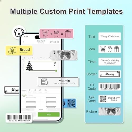 Bluetooth Label Maker Machine P21 with Tape - Wireless Mini Portable Printer
