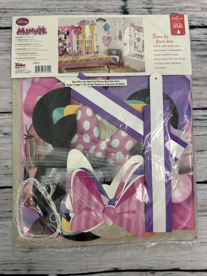 NEW Disney Hallmark Minnie Mouse Birthday Party Set the Scene Decorating Kits - Image 4 of 4