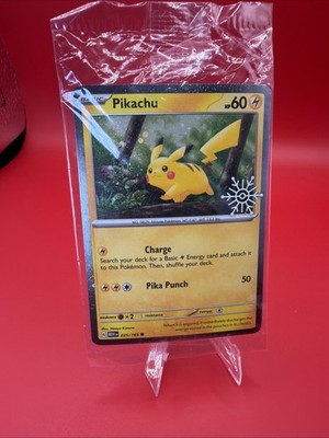 Pikachu ~Swirl~ 025/165 Snowflake Stamp Cosmo Holo NM Pokemon TCG - SEALED 