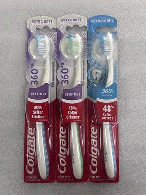 3x Colgate 360 Sensitive Extra Soft Toothbrush