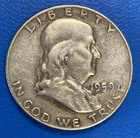 1959-D Franklin Silver Half Dollar, 90% Silver, Circulated