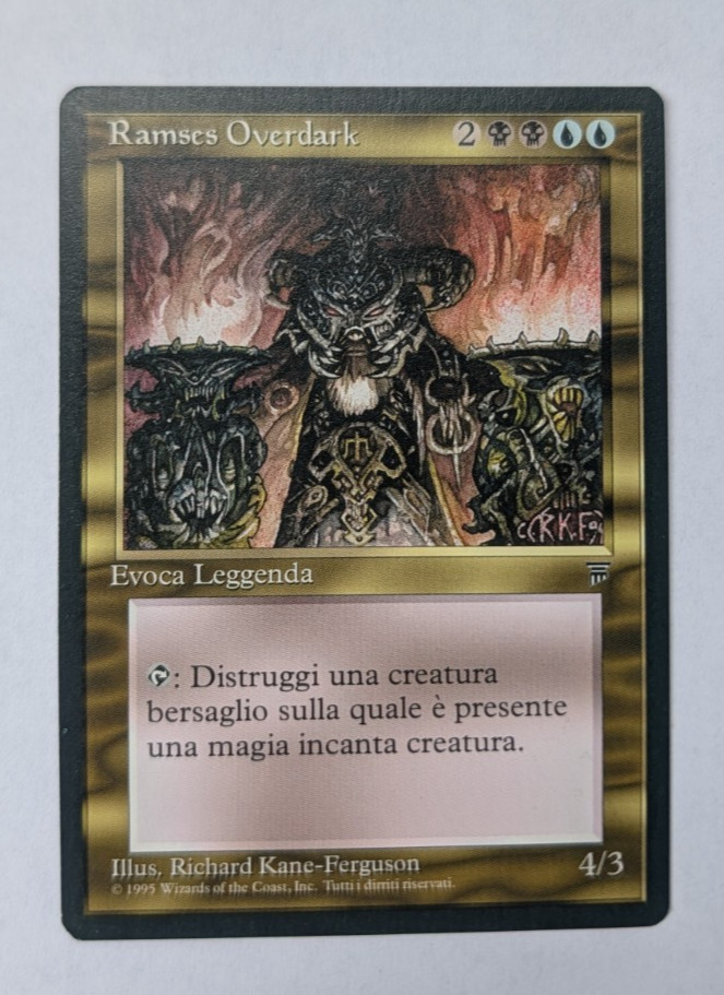 Magic Mtg Italian Legends Ramses Overdark   MINT condition