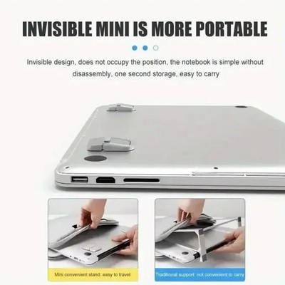 Aluminium Laptop Ständer doppelt ineinander klappbar tragbar ergonomisch
