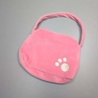 Bear Factory Rosa Weiß Pfotenabdruck Plüsch Handtasche Schultertasche Accessoire