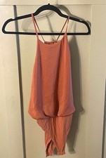 Forever 21 Women's Boho Terracotta Solid Spaghetti Strap Stretch Bodysuit Size S
