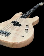 BASS GUITAR NEW PRO CUSTOM EXOTIC FLAMED 4 STRING P ELECTRIC BASS GUITAR