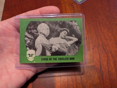 Nu Card Curse Of The Faceless Man NM/MINT No: 23 Green 1961 Horror Monster 