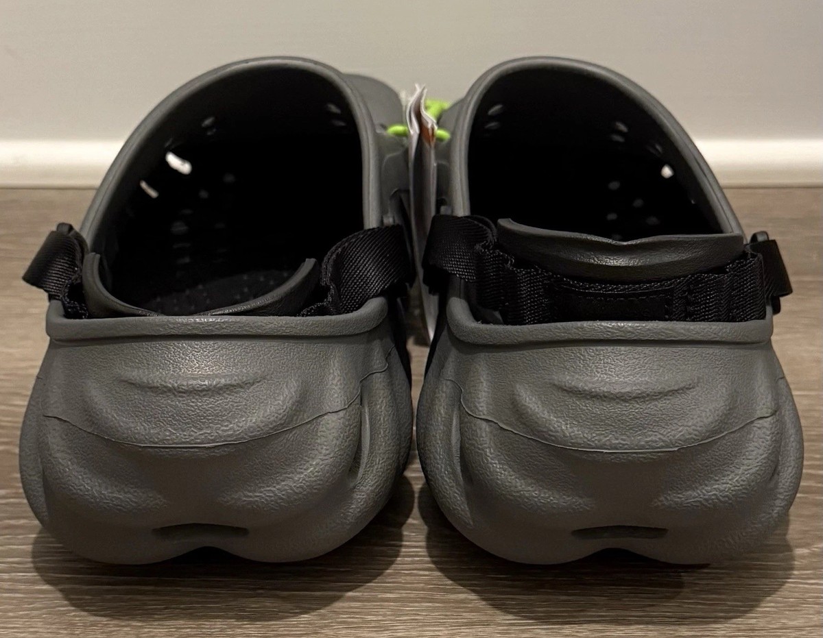 Crocs Echo Clogs Slate Grey 207937-0DA Shoes Slides Men's